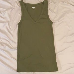 Ribbed V-Neck Tank